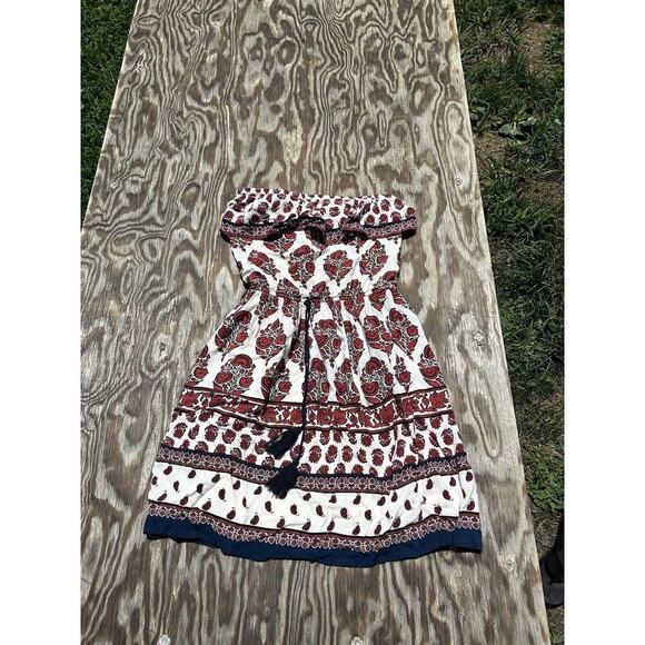 Mossimo Supply Co Womens‎ Dress Sz Xs Strapless Dress Boho Indie Summer Spring - Picture 2 of 9